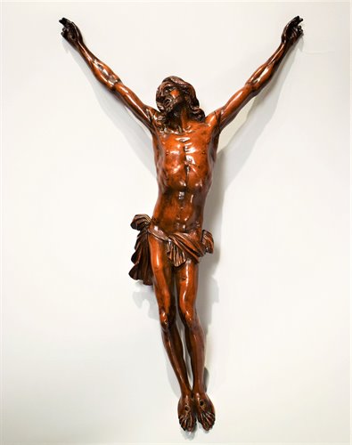 Crucified Christ in boxwood